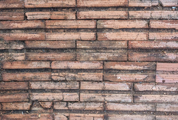 istock brown brick of wall texture or background, close up, building or construction concept 697496714