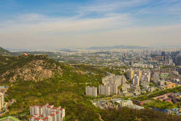 istock city skyline, downtown, seoul korea 697510928