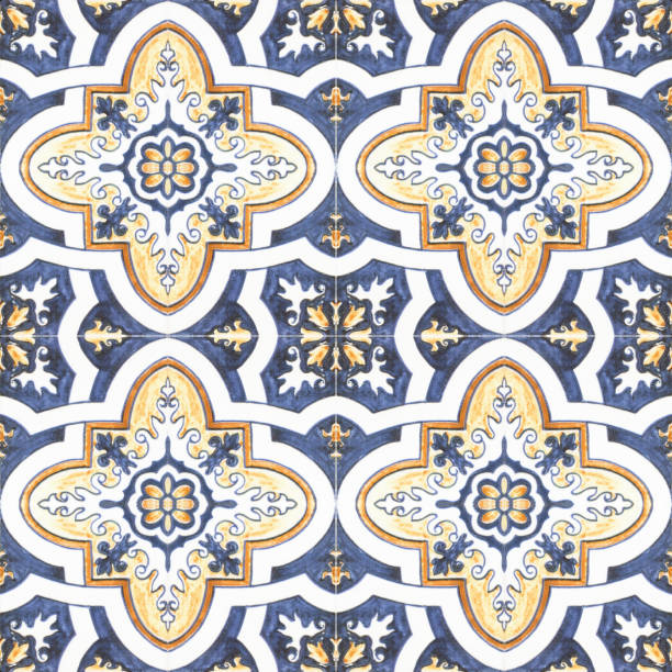 istock Beautiful ceramic tiles patterns handcraft from thailand In the park public. 697514574