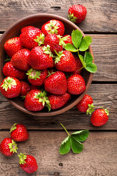 istock Fresh juicy strawberries with leaves. Strawberry. 697514596