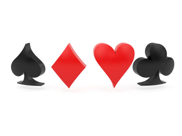 istock Curved cards suit icons disposed circumferentially 697517240