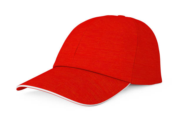 istock Red Fashion Baseball Cap. 3d Rendering 697518218