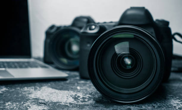 istock Working table of photographer 697523356
