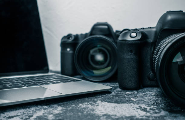 istock Working table of photographer 697523386