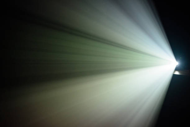 istock Ray of light on a black background 697523606