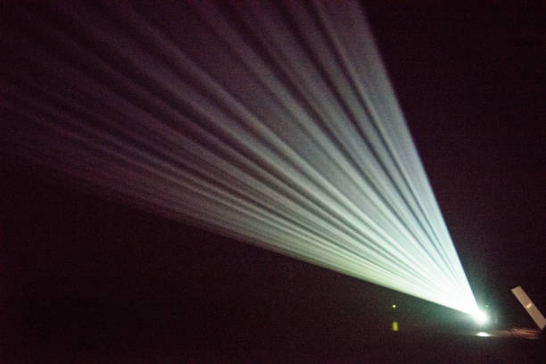 istock Ray of light on a black background 697523642