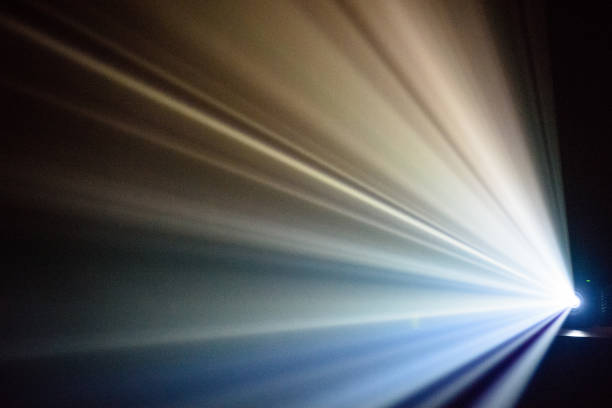 istock Ray of light on a black background 697523662