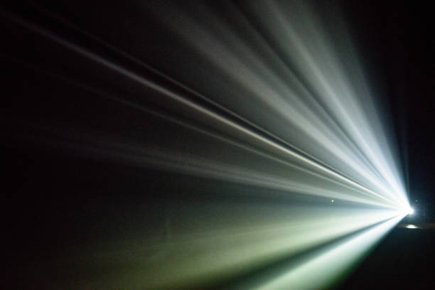 istock Ray of light on a black background 697523706