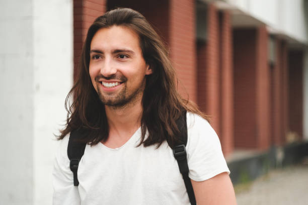 istock Hipster model with long hair 697524474