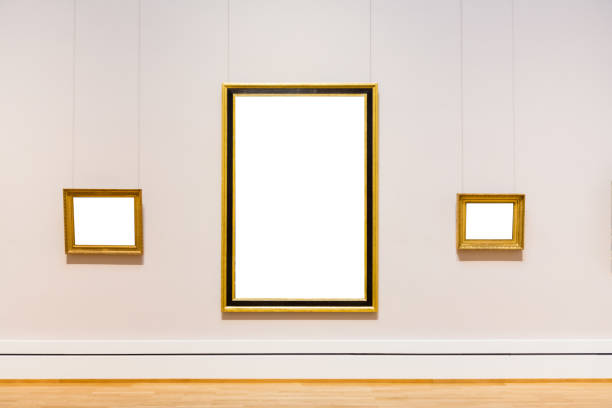 istock Blank Art Museum Isolated Painting Frame Decoration Indoors Wall White Template 697525008