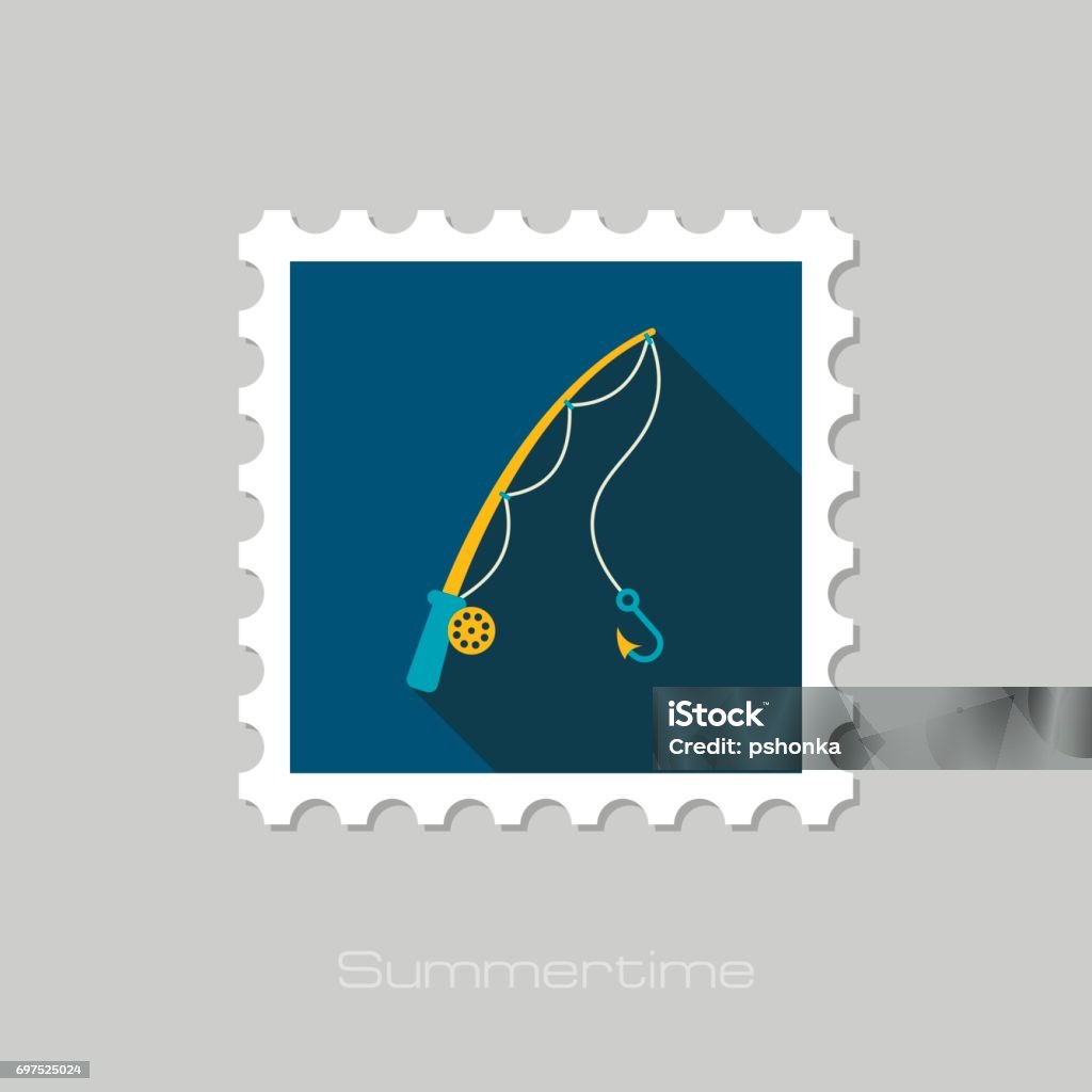 Fishing Pole Stamp 