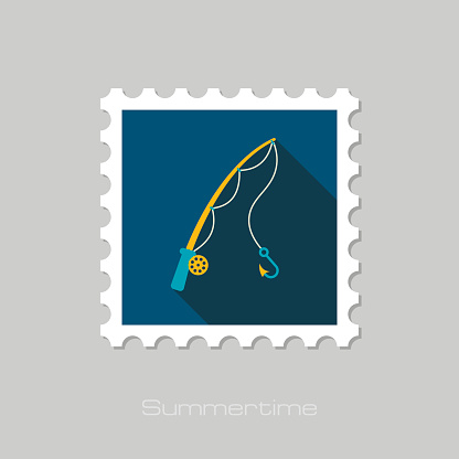 Fishing Pole Stamp 