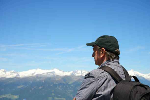 View of man in mountain