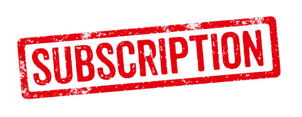 istock Red Stamp on a white background - Subscrption 697527776