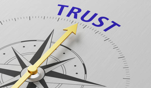istock Compass needle pointing to the word Trust 697527888