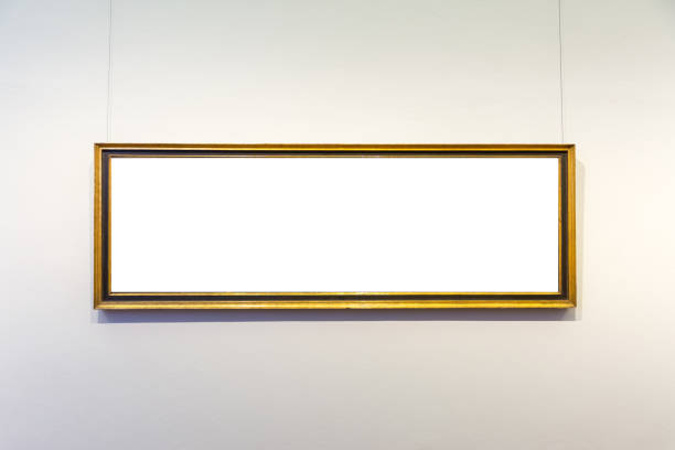 istock Blank Art Museum Isolated Painting Frame Decoration Indoors Wall White Template 697527952