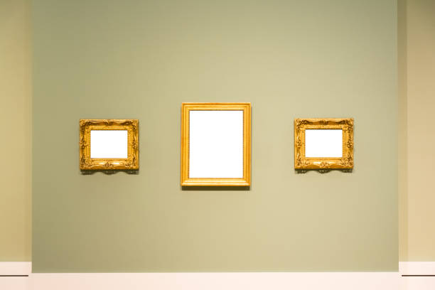istock Blank Art Museum Isolated Painting Frame Decoration Indoors Wall White Template 697528762