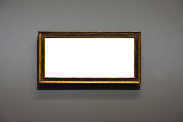 istock Blank Art Museum Isolated Painting Frame Decoration Indoors Wall White Template 697529334