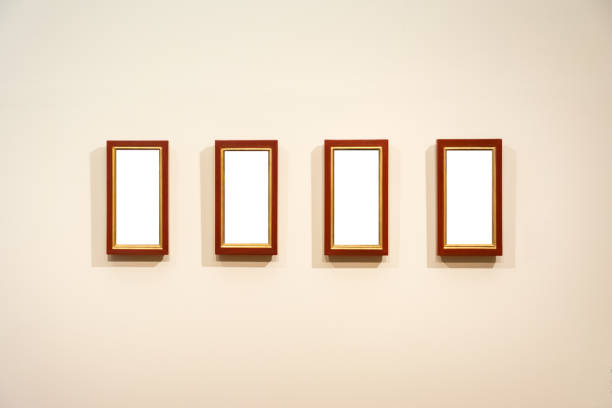 istock Blank Art Museum Isolated Painting Frame Decoration Indoors Wall White Template 697531376