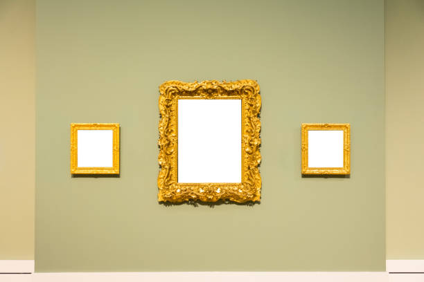 istock Blank Art Museum Isolated Painting Frame Decoration Indoors Wall White Template 697532338