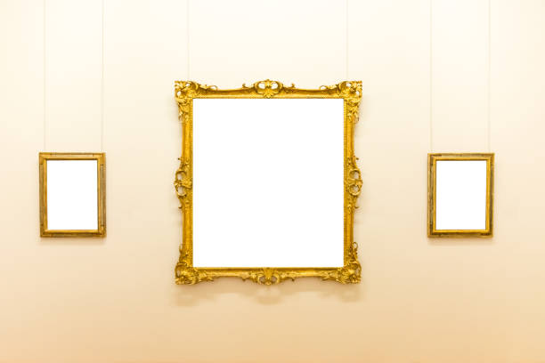 istock Blank Art Museum Isolated Painting Frame Decoration Indoors Wall White Template 697534500