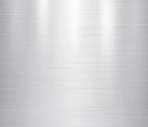 wektorowa ilustracja szarego metalu, tła tekstury ze stali nierdzewnej - brushed aluminum steel backgrounds stock illustrations
