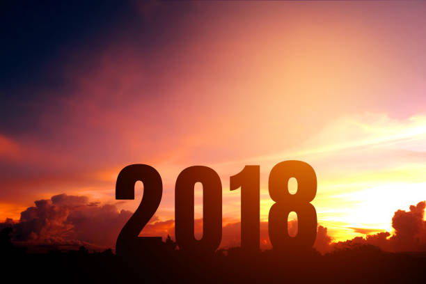 istock Silhouette  Happy for 2018 new year 697542126