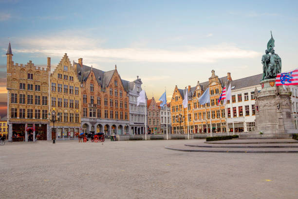 istock Belgium. Bruges. Market square 697542378