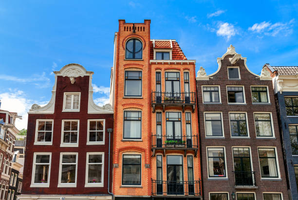 istock Typical houses of Amsterdam. 697544770
