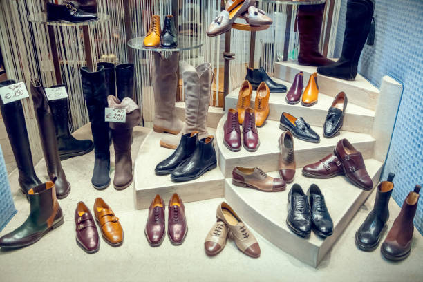 신발 - boutique shoe window display fashion 뉴스 사진 이미지