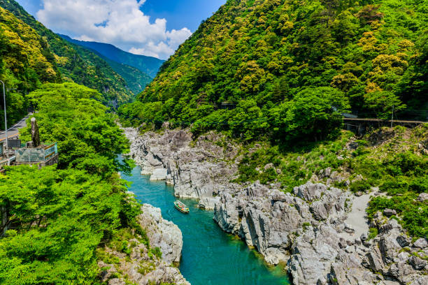 istock Mountain stream and landscape Japan Asia 697566302