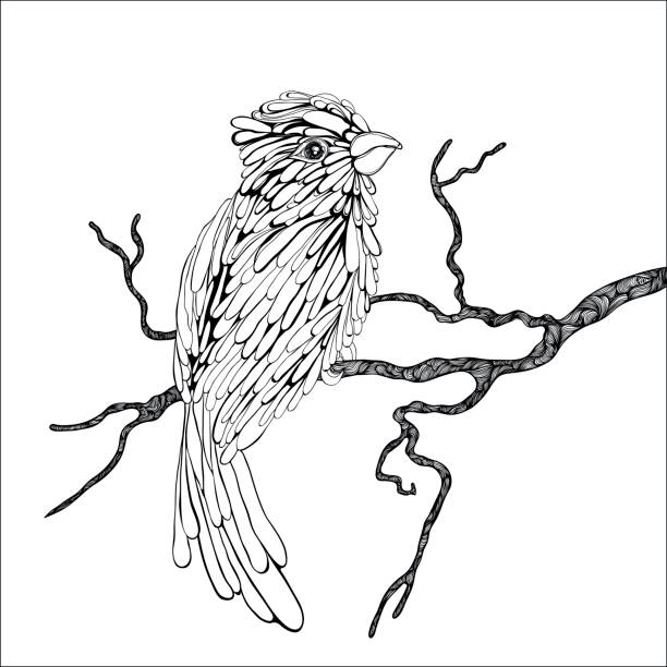 鳥のブランチ。 - computer graphic image wildlife reserve tree trunk点のイラスト素材／クリップアート素材／マンガ素材／アイコン素材