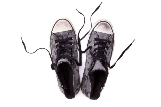 istock Vintage sneakers on a white background 697580092