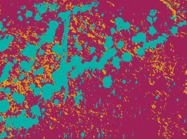 abstract grunge texturen mit spritzern von blau und orange farbe auf rosa hintergrund, vektor - 3448 stock-grafiken, -clipart, -cartoons und -symbole