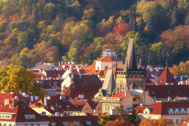 istock Prague roofs and towers 697580576