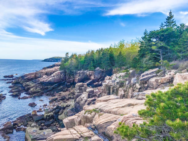 istock Sand Beach Mountains in Acadia National Park 697586652