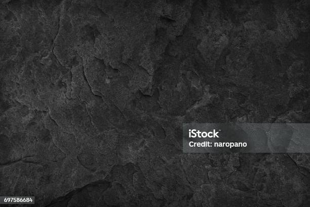 Black Stone Background Dark Gray Texture Close Up High Quality May Be Used Blank For Design Copy Space Stock Photo - Download Image Now