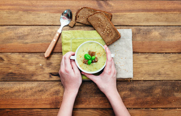 istock Fresh homemade zucchini soup 697586832