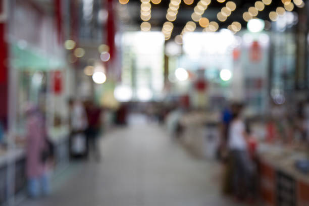 istock Abstract blur beautiful luxury shopping mall and retails store interior for background 697600788