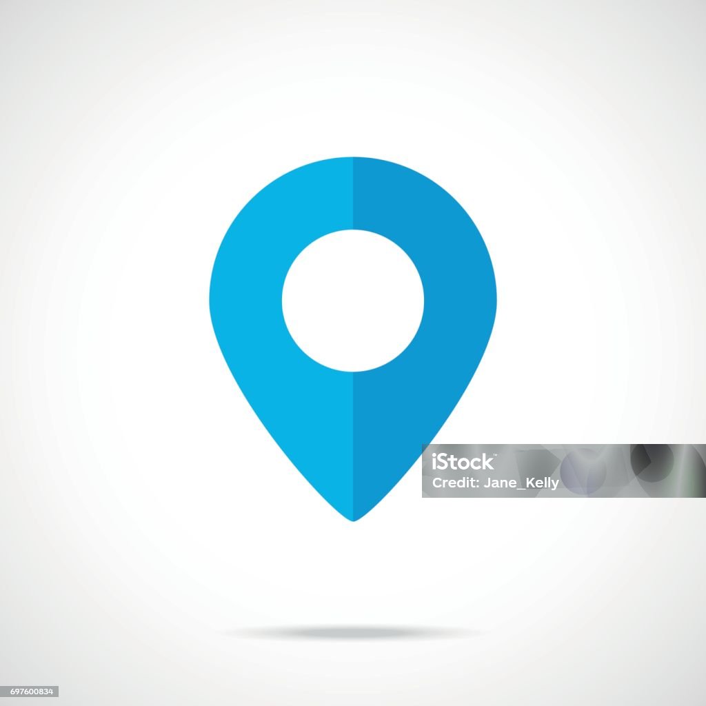 Vector blue map pointer, map pin icon. Modern flat design vector illustration. Vector icon Vector blue map pointer, map pin icon. Modern flat design vector illustration concept for web banner, mobile app, web site, printed materials, infographics. Vector icon isolated on gradient background Locator Map stock vector