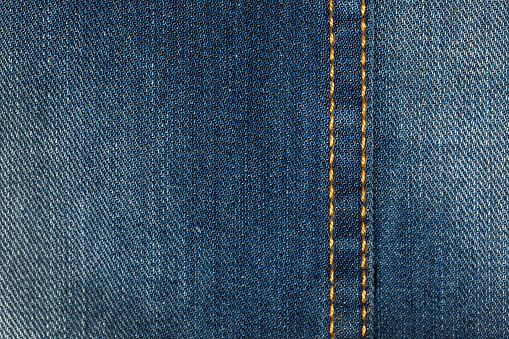 Close-up of denim textile material perfect for backgrounds.