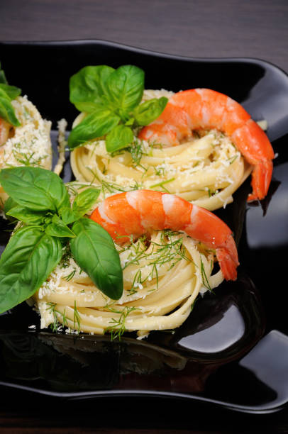 Nests of spaghetti with parmesan