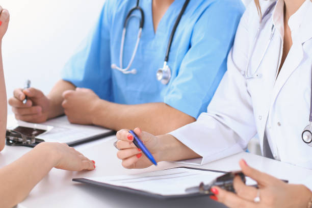 istock Doctor and patient are discussing something 697626894