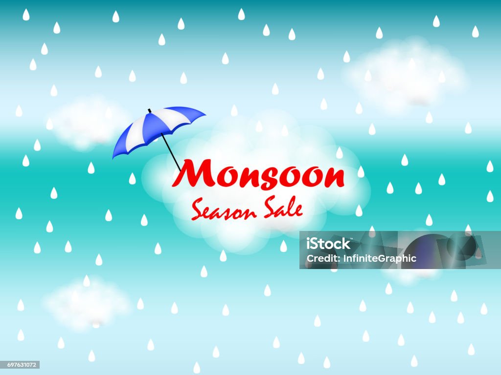Illustration Of Background For Monsoon Season Stock Illustration - Download  Image Now - Monsoon, Abstract, Autumn - iStock
