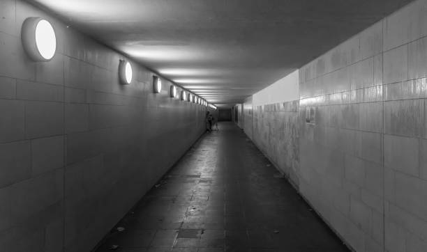 istock Interior Of Illuminated Underground Walkway 697631225