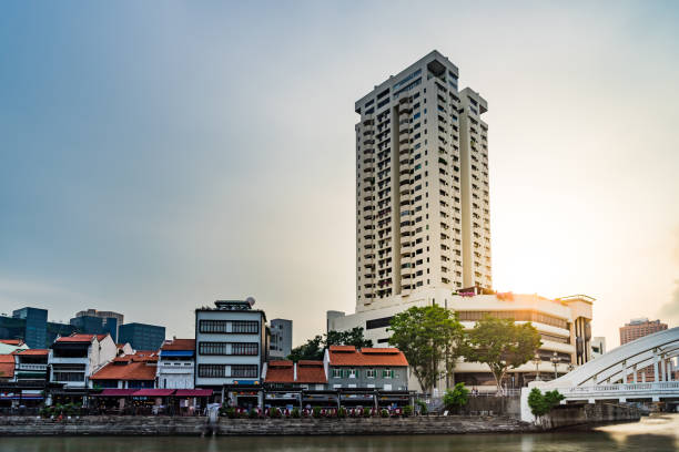 istock Boat Quay, a historical district in Singapore and Generic building 697688578