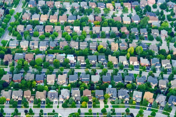 Photo of aerial view of Ontario canada in summer