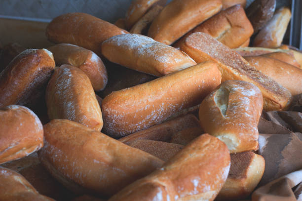 istock Bakery products on the market. Top view. Close-up 697705730
