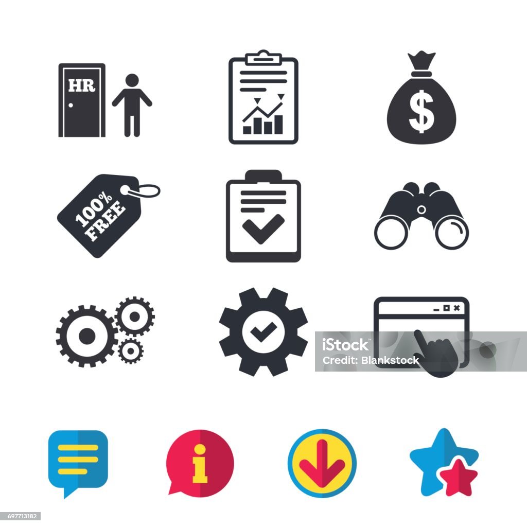 Hr File Note Icon Human Resources And Business Checklist Document Stock Illustration ...