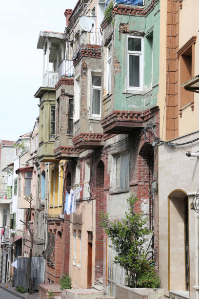 istock Old Buildings in Balat District, Istanbul 697729674